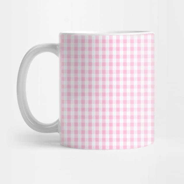 Pastel Pink and White Gingham Pattern by bumblefuzzies